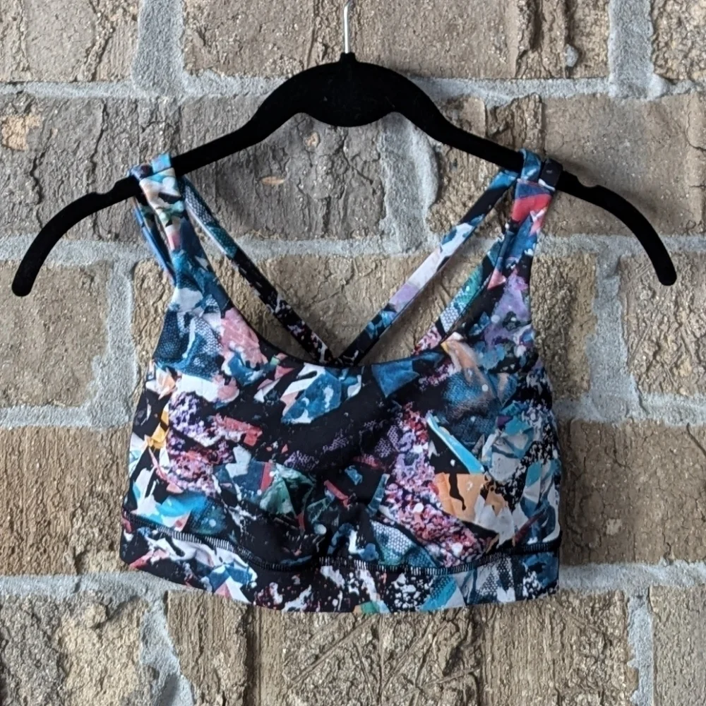 Lululemon Energy Bra Color Crush Multi Size 4